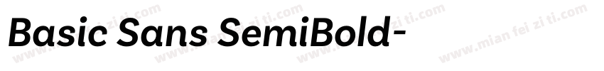 Basic Sans SemiBold字体转换